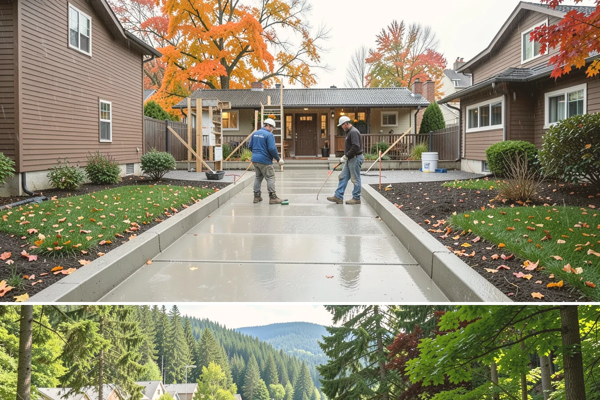Automatic Gate Installation in Lake Forest Park, King County, WA - Dry-season installation protects wiring and lets footings cure before wet weather.