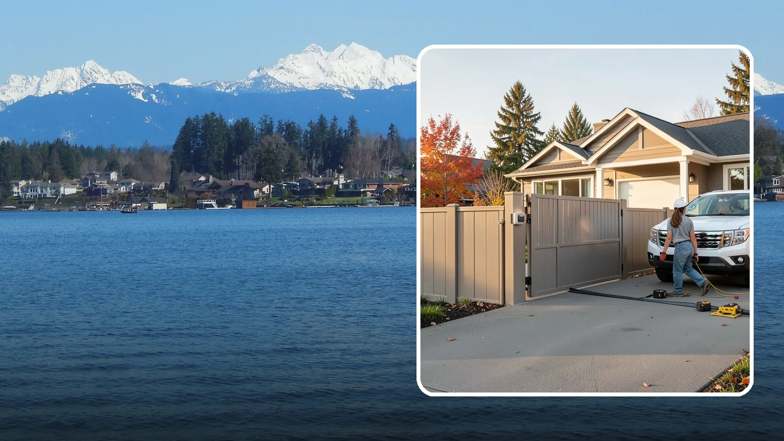 Automatic Gate Installation in Lake Stevens, Snohomish County, WA - A motorized automatic gate that adds security and convenience to your driveway or property entrance.