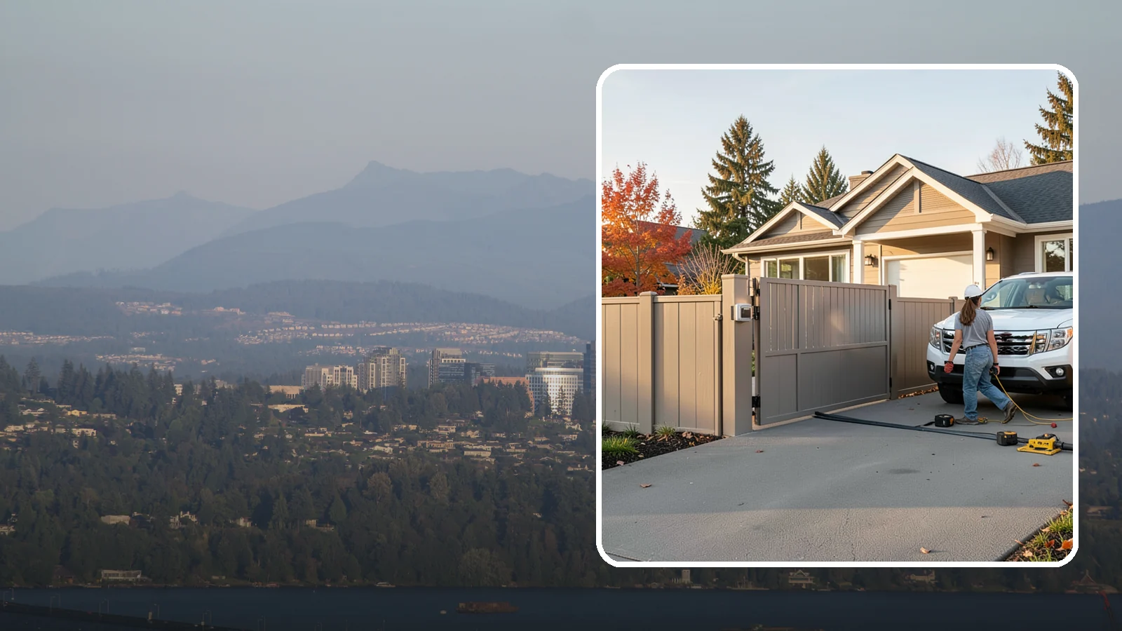 Automatic Gate Installation in Medina, King County, WA - A motorized automatic gate that adds security and convenience to your driveway or property entrance.