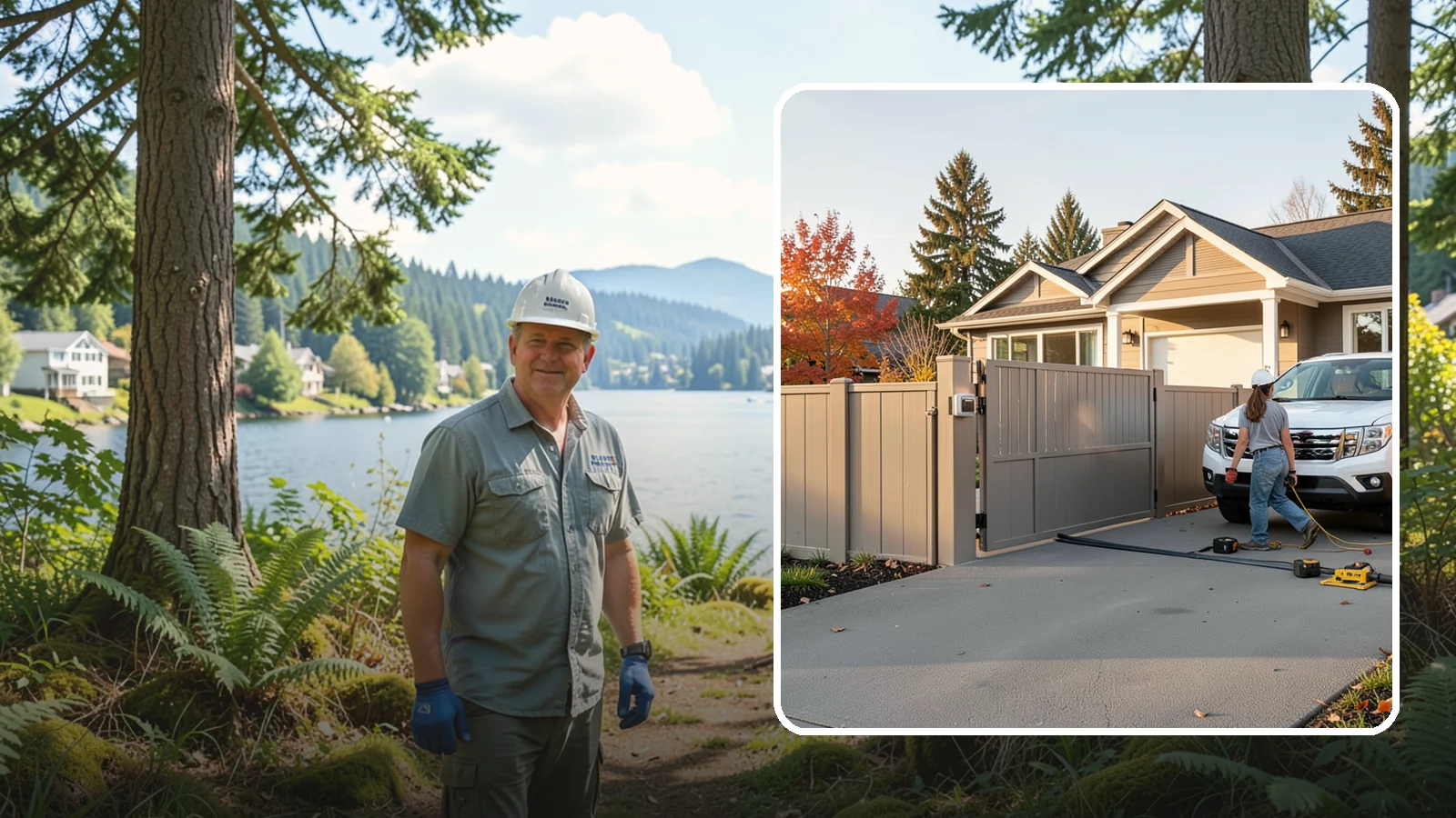 Automatic Gate Installation in Milton, King County, WA - A motorized automatic gate that adds security and convenience to your driveway or property entrance.