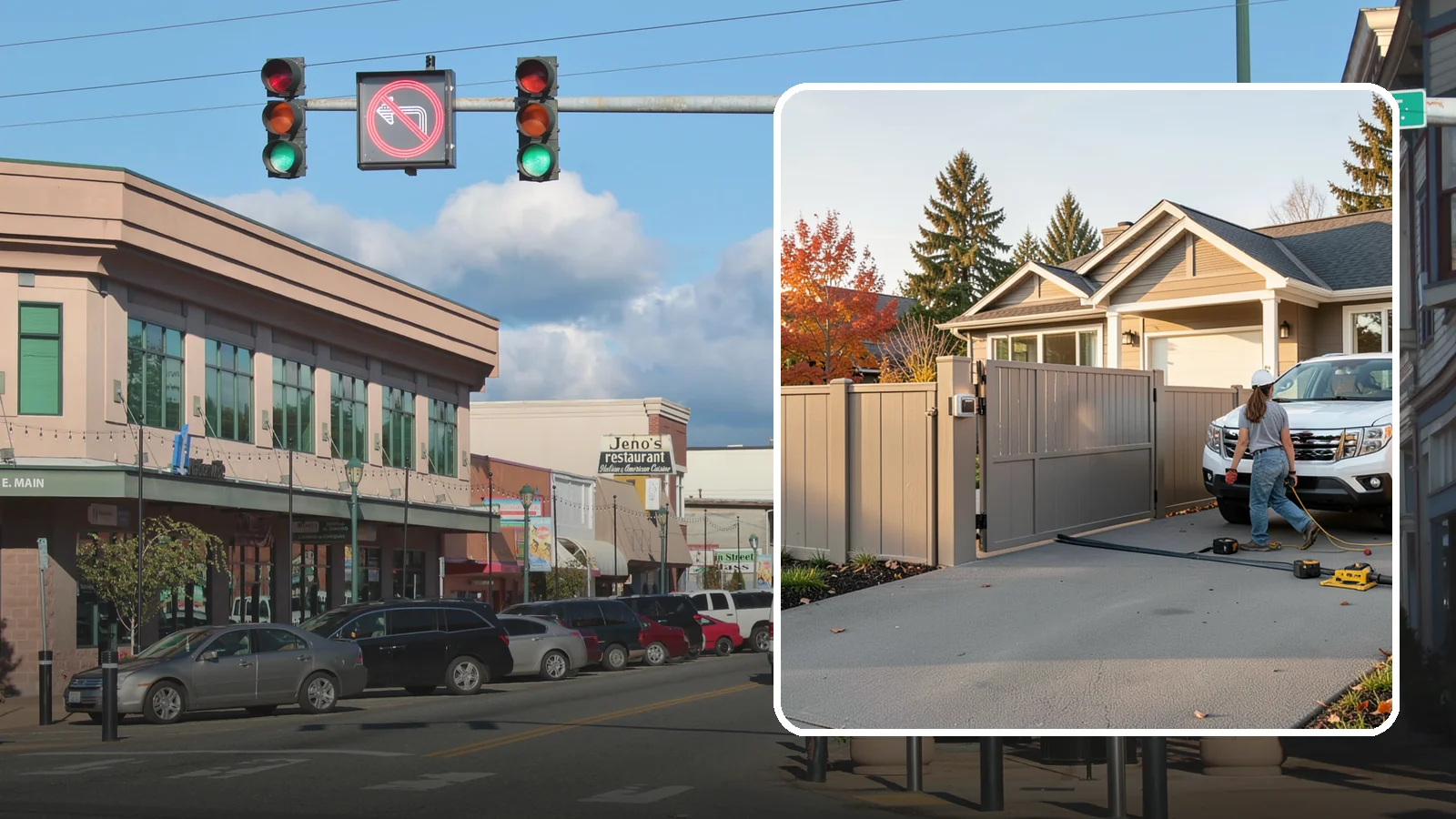 Automatic Gate Installation in Monroe, Snohomish County, WA - A motorized automatic gate that adds security and convenience to your driveway or property entrance.