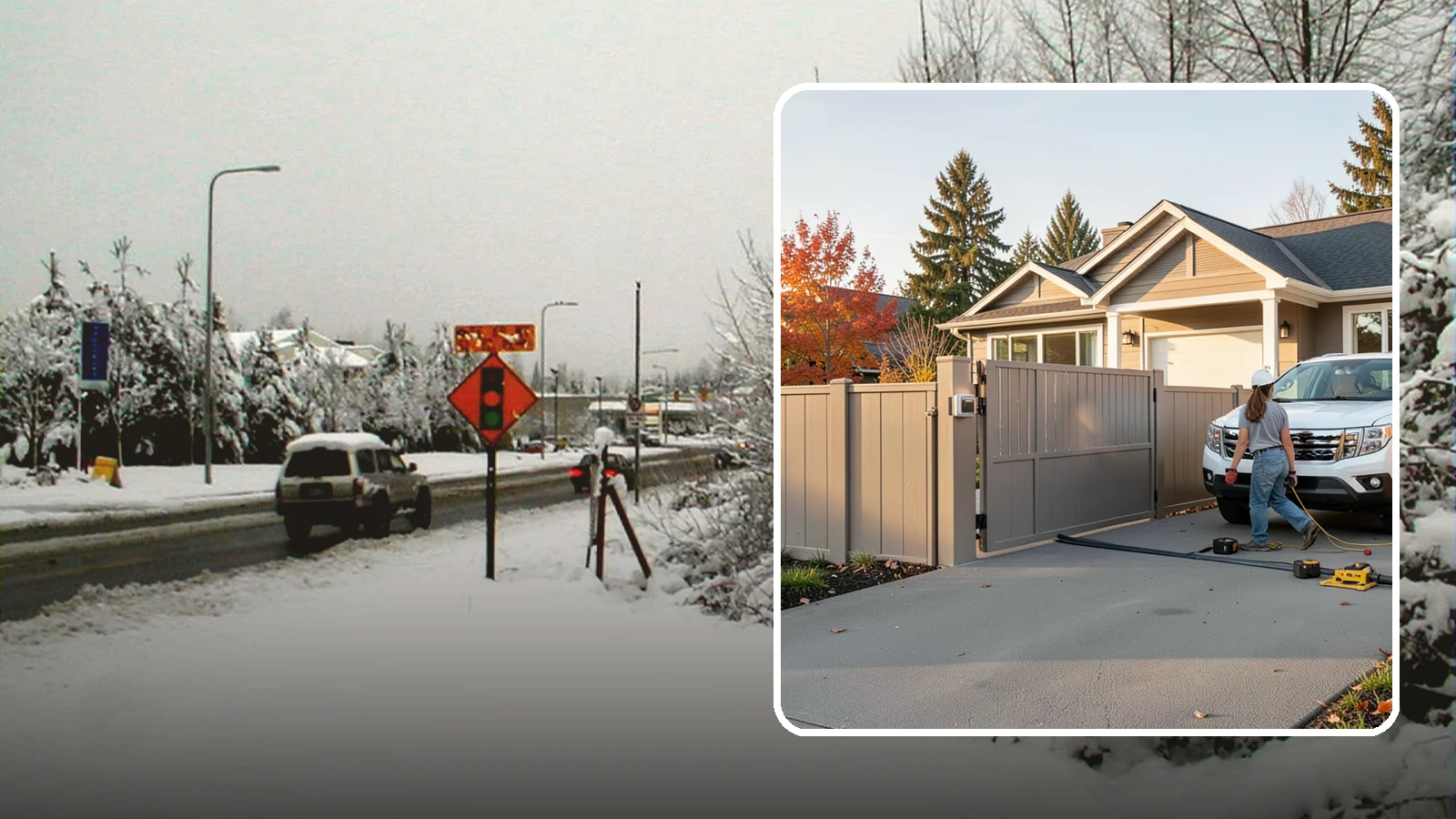 Automatic Gate Installation in Newcastle, King County, WA - A motorized automatic gate that adds security and convenience to your driveway or property entrance.