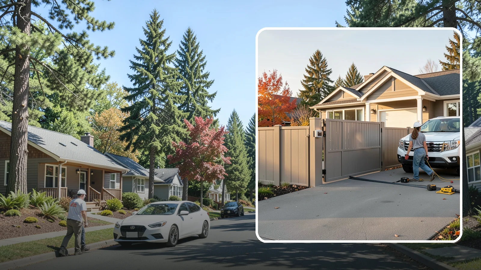 Automatic Gate Installation in Orting, Pierce County, WA - A motorized automatic gate that adds security and convenience to your driveway or property entrance.