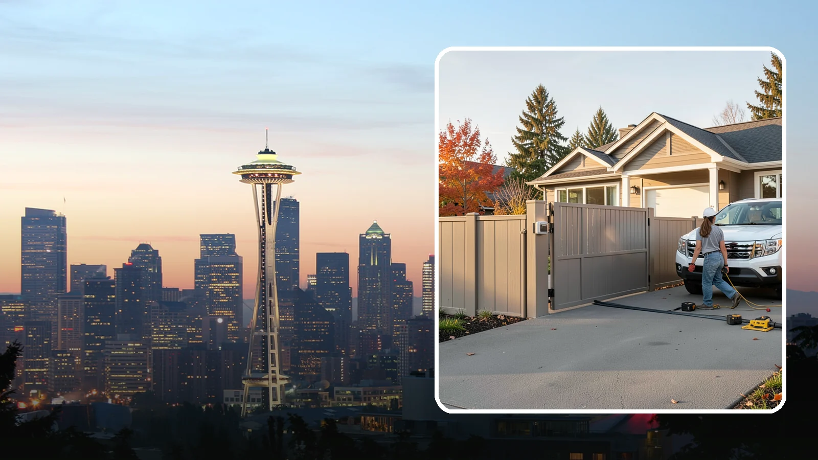 Automatic Gate Installation in Seattle, King County, WA - A motorized automatic gate that adds security and convenience to your driveway or property entrance.