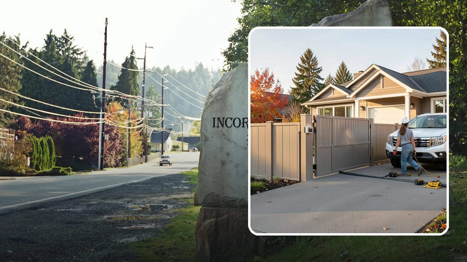 Automatic Gate Installation in Wilkeson, Pierce County, WA - A motorized automatic gate that adds security and convenience to your driveway or property entrance.