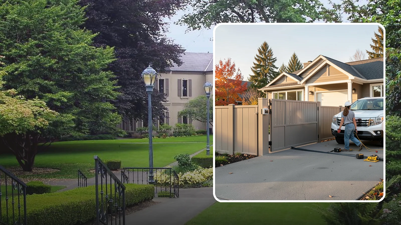 Automatic Gate Installation in Woodinville, King County, WA - A motorized automatic gate that adds security and convenience to your driveway or property entrance.