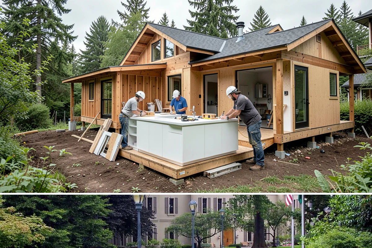 Automatic Gate Installation in Woodinville, King County, WA - Dry-season installation protects wiring and lets footings cure before wet weather.
