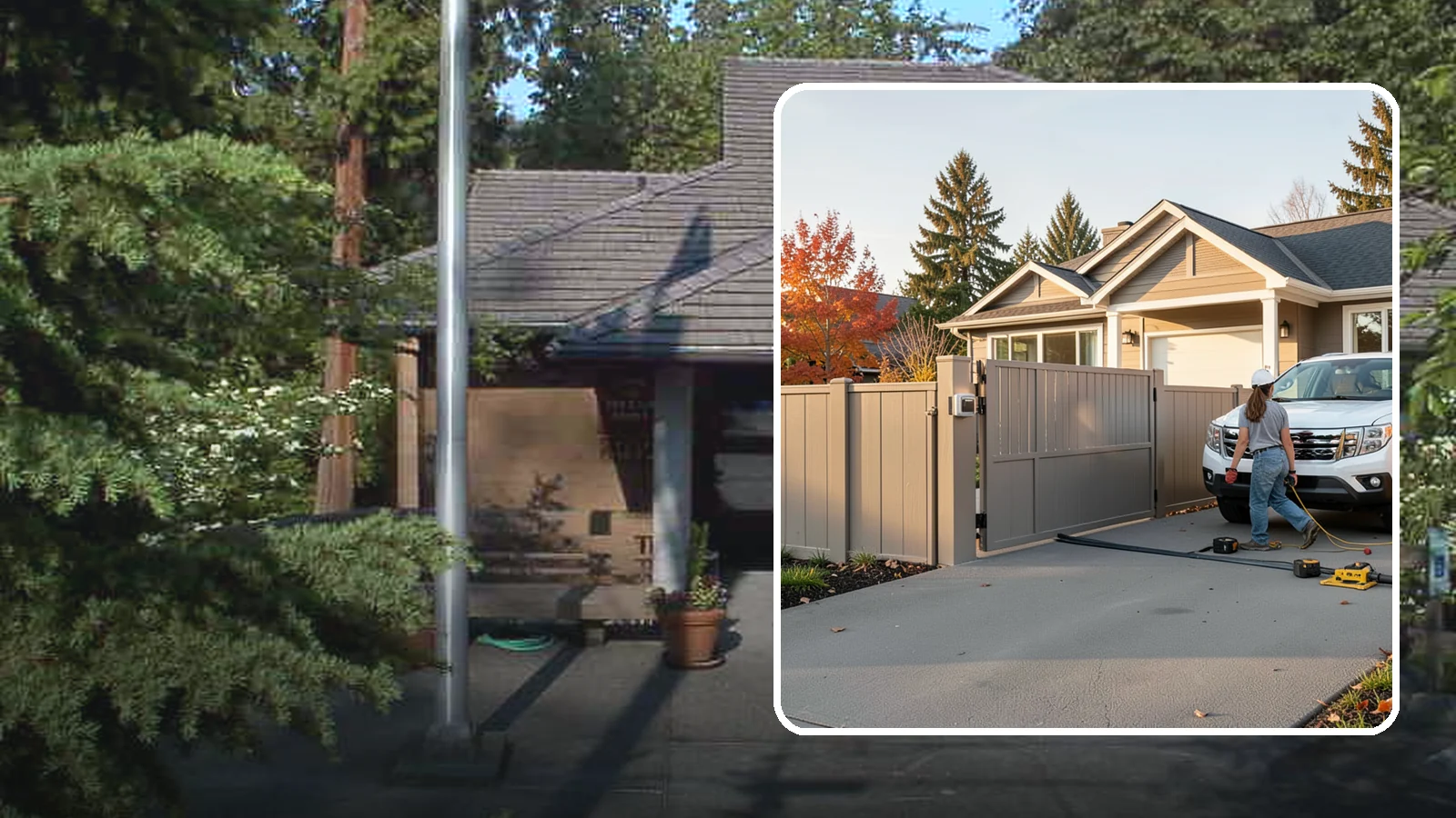 Automatic Gate Installation in Yarrow Point, King County, WA - A motorized automatic gate that adds security and convenience to your driveway or property entrance.