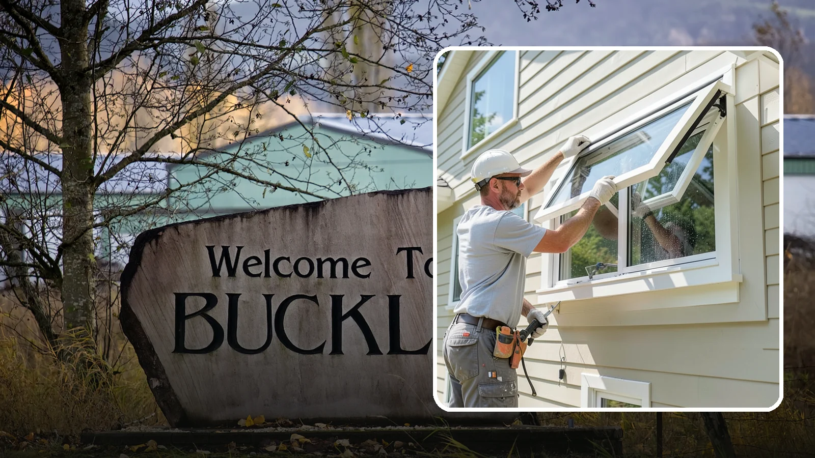 Awning Window Installation in Buckley, Pierce County, WA - Installing top-hinged awning windows that let you ventilate even during a light Pacific Northwest drizzle.