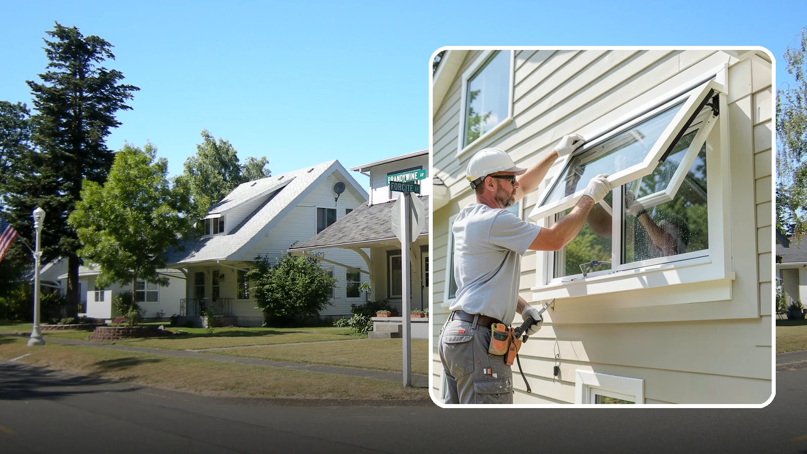 Awning Window Installation in DuPont, Pierce County, WA - Installing top-hinged awning windows that let you ventilate even during a light Pacific Northwest drizzle.