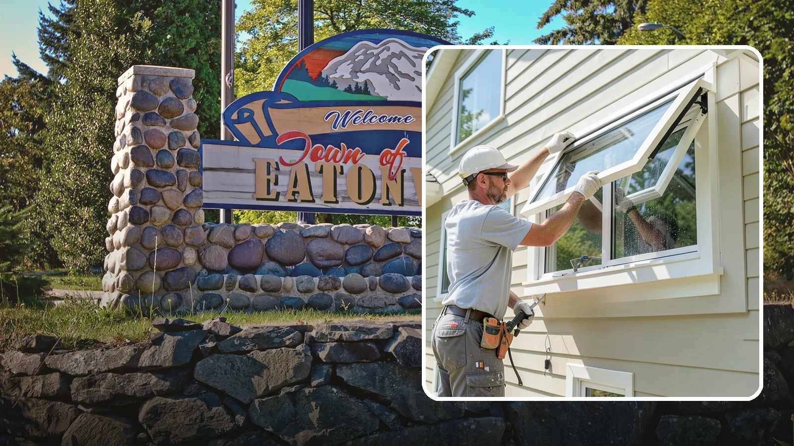 Awning Window Installation in Eatonville, Pierce County, WA - Installing top-hinged awning windows that let you ventilate even during a light Pacific Northwest drizzle.
