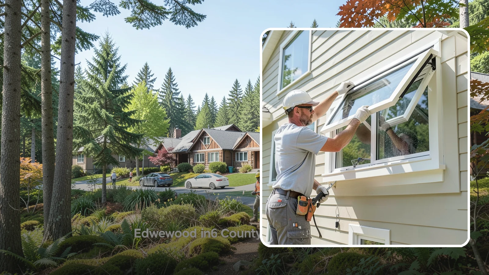 Awning Window Installation in Edgewood, Pierce County, WA - Installing top-hinged awning windows that let you ventilate even during a light Pacific Northwest drizzle.