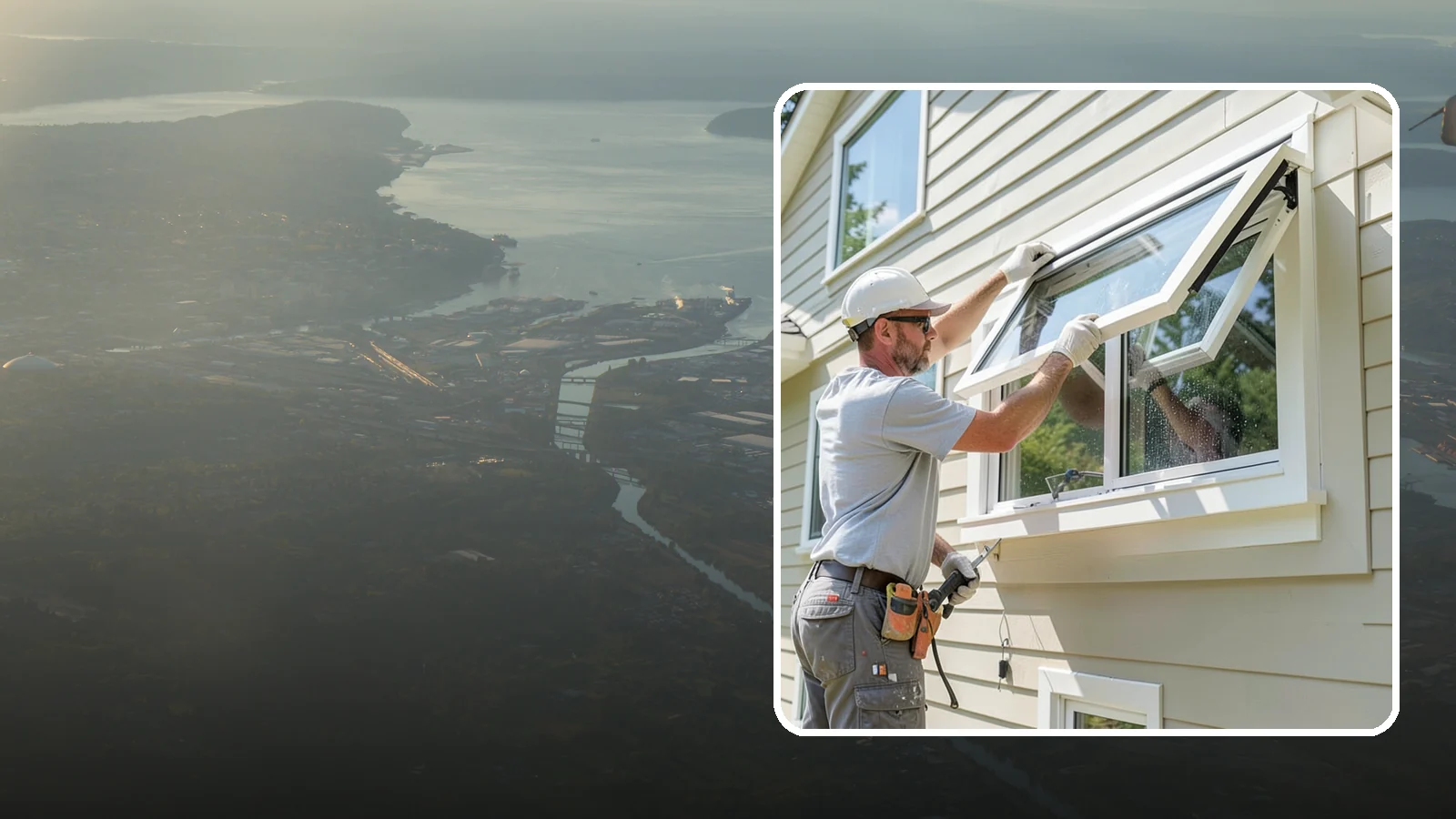 Awning Window Installation in Fife, Pierce County, WA - Installing top-hinged awning windows that let you ventilate even during a light Pacific Northwest drizzle.
