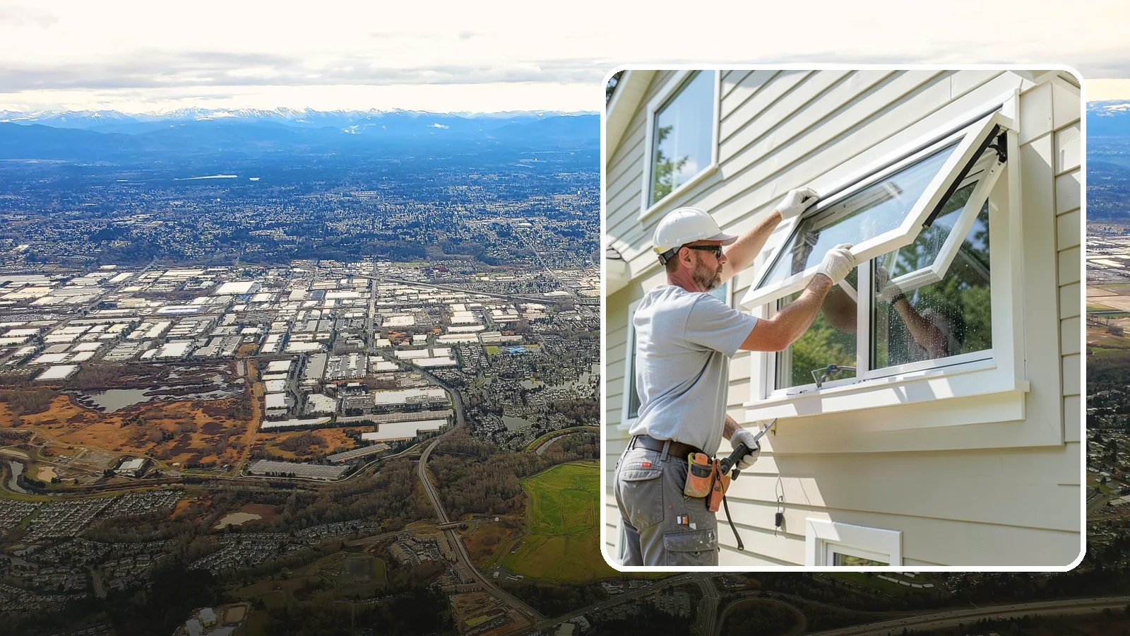 Awning Window Installation in Kent, King County, WA - Installing top-hinged awning windows that let you ventilate even during a light Pacific Northwest drizzle.