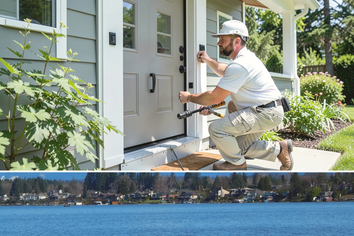 Awning Window Installation in Lake Stevens, Snohomish County, WA - Awning windows install well in any season, with quick weather-sealing during rainy periods.