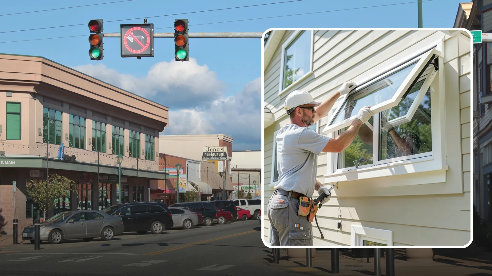 Awning Window Installation in Monroe, Snohomish County, WA - Installing top-hinged awning windows that let you ventilate even during a light Pacific Northwest drizzle.