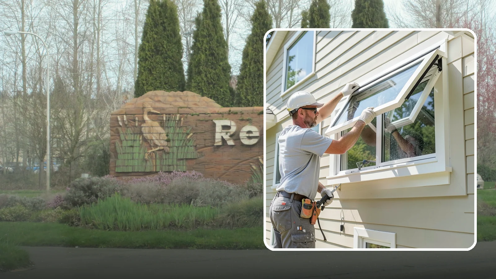 Awning Window Installation in Renton, King County, WA - Installing top-hinged awning windows that let you ventilate even during a light Pacific Northwest drizzle.