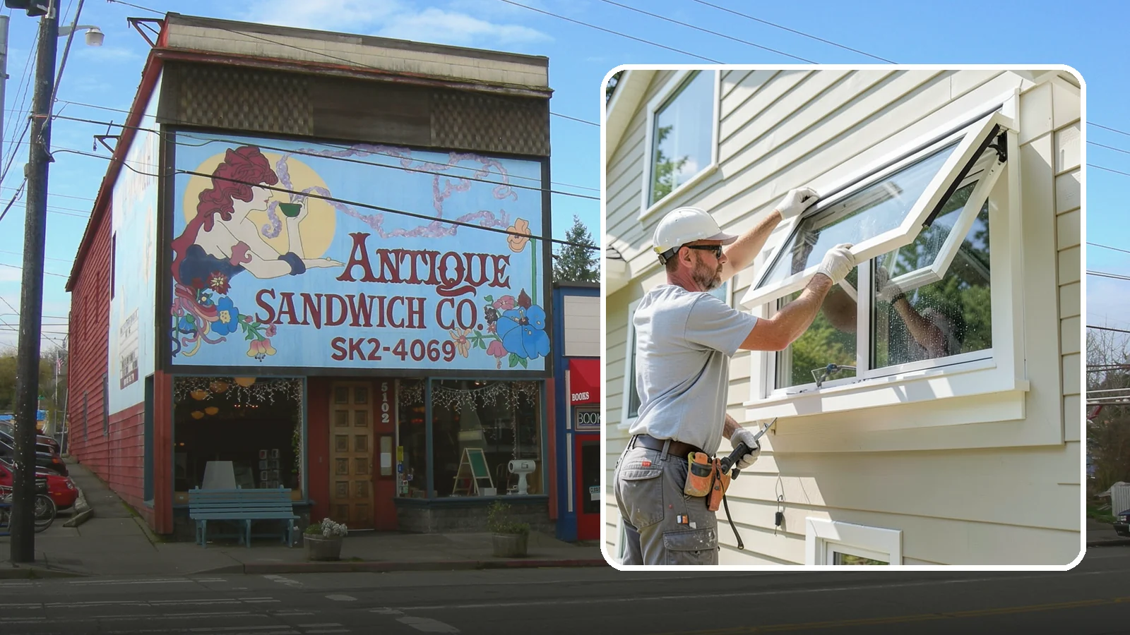 Awning Window Installation in Ruston, Pierce County, WA - Installing top-hinged awning windows that let you ventilate even during a light Pacific Northwest drizzle.