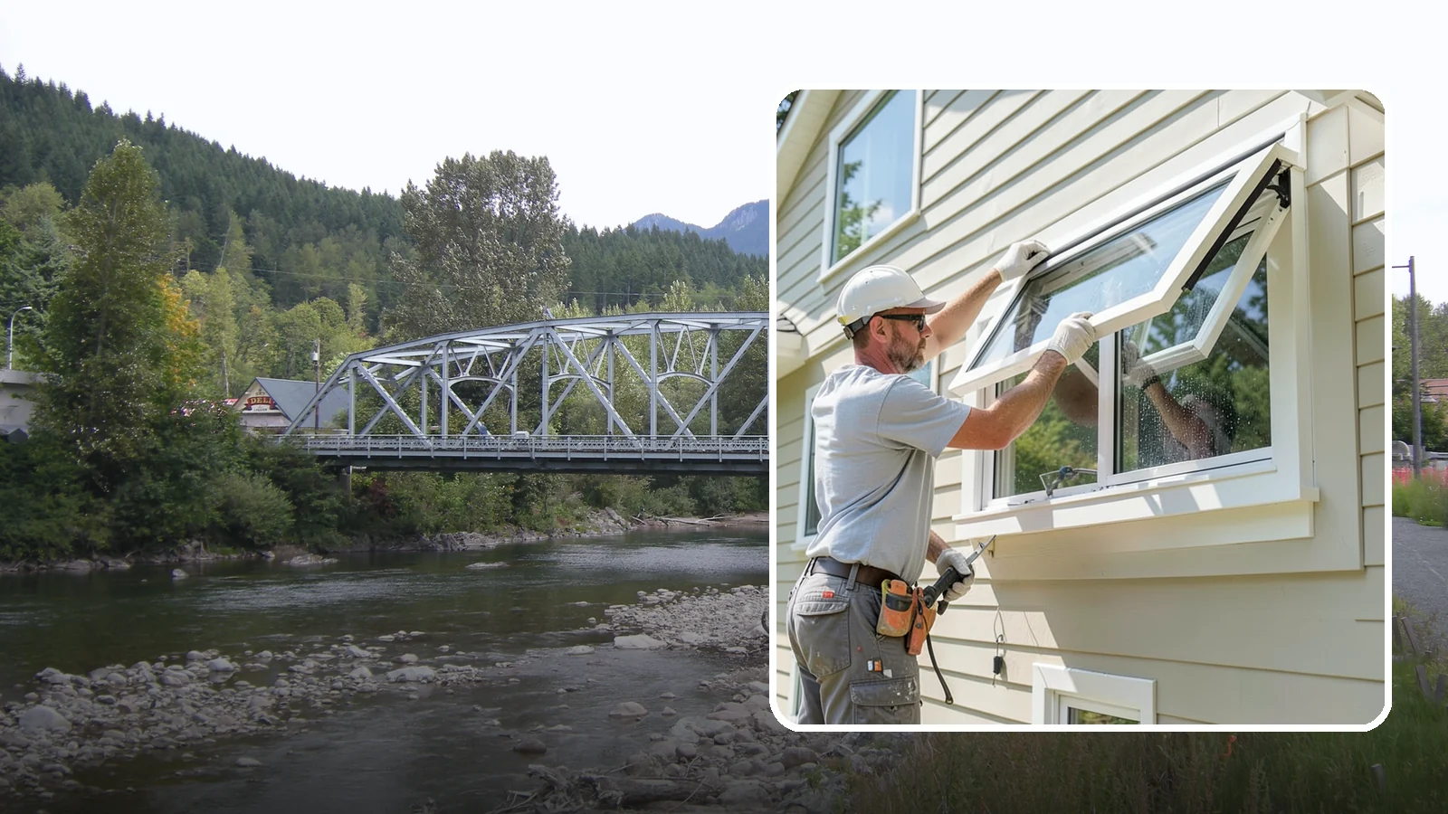 Awning Window Installation in Skykomish, King County, WA - Installing top-hinged awning windows that let you ventilate even during a light Pacific Northwest drizzle.