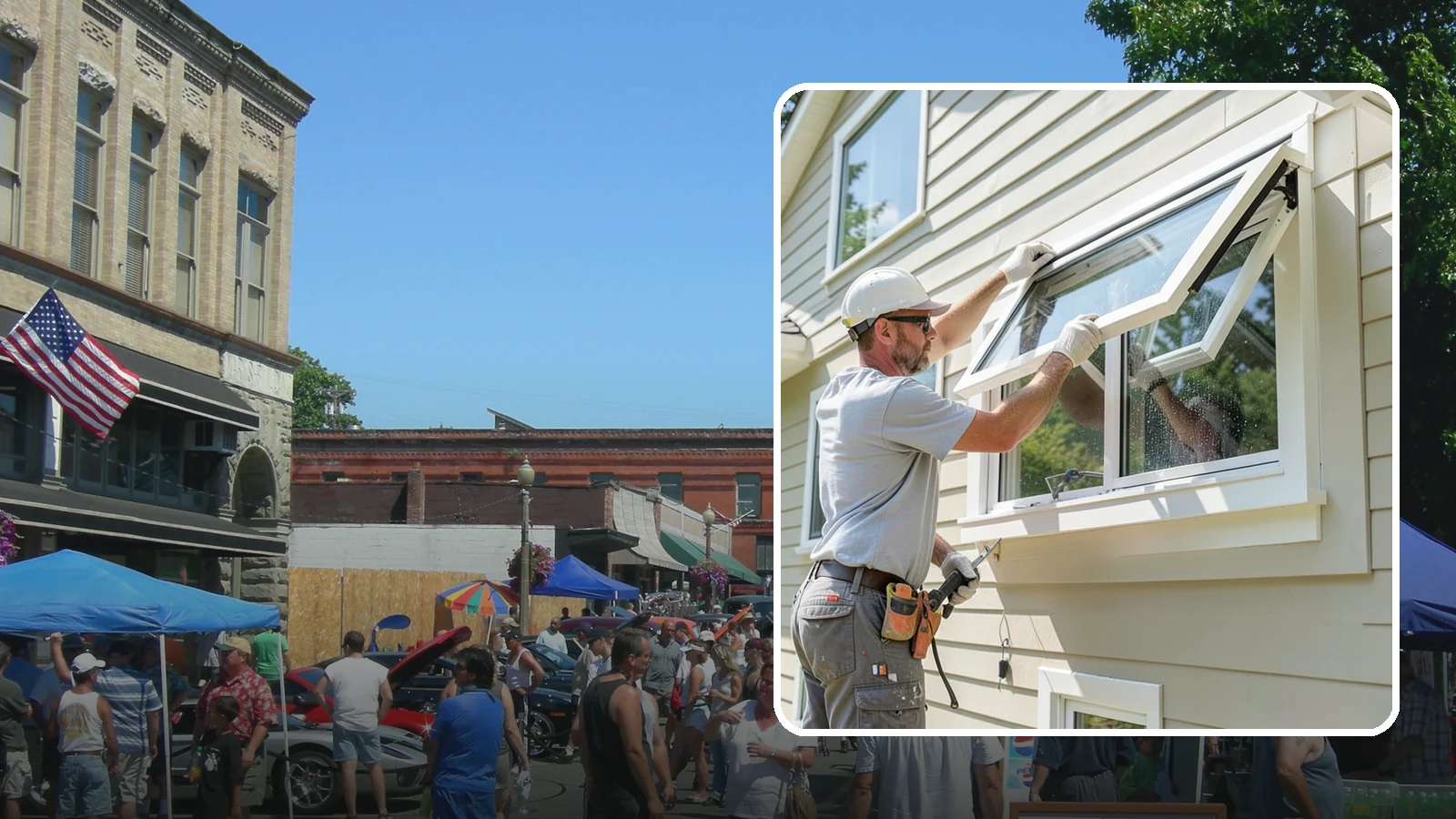 Awning Window Installation in Snohomish, Snohomish County, WA - Installing top-hinged awning windows that let you ventilate even during a light Pacific Northwest drizzle.