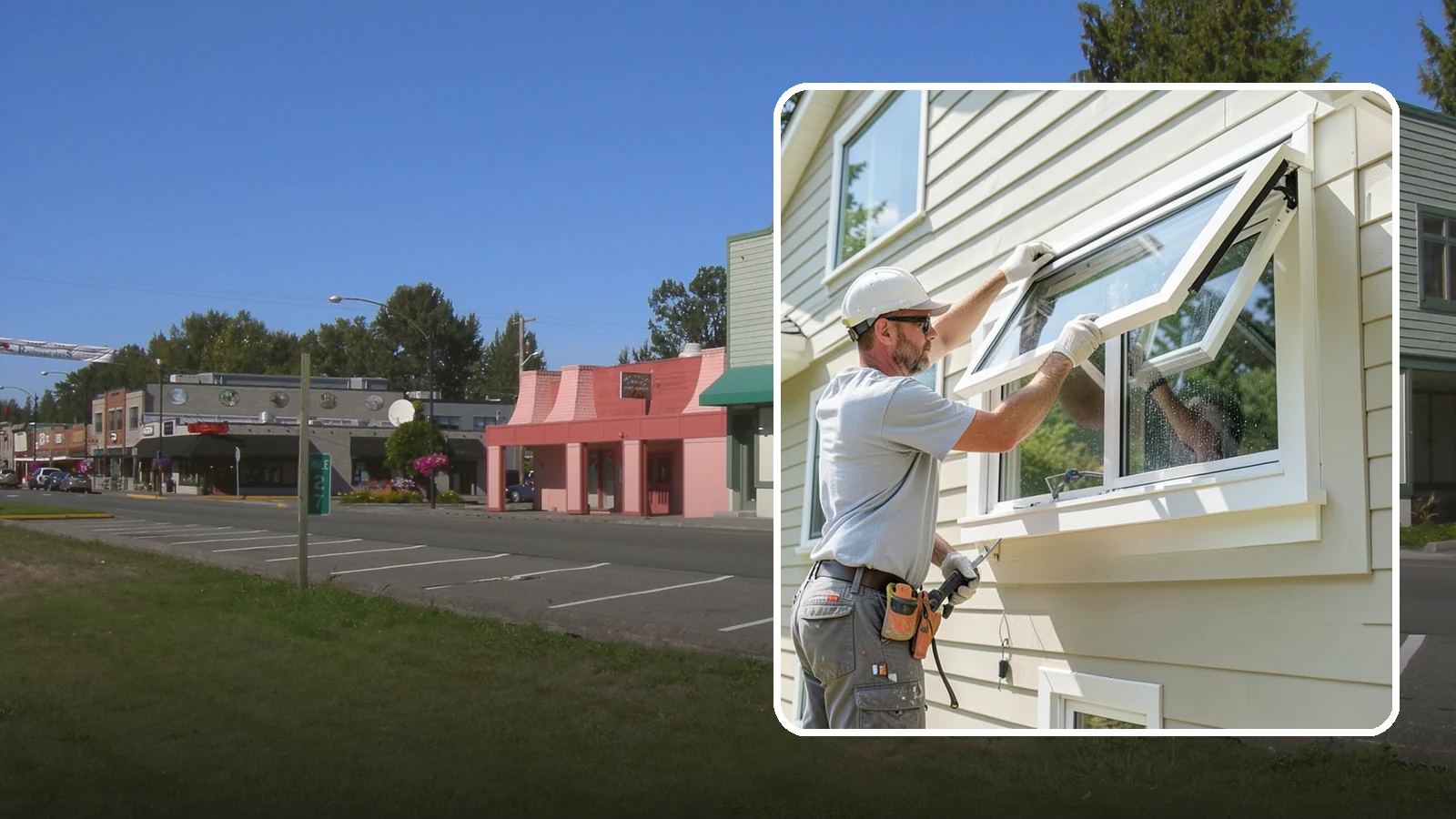 Awning Window Installation in Snoqualmie, King County, WA - Installing top-hinged awning windows that let you ventilate even during a light Pacific Northwest drizzle.