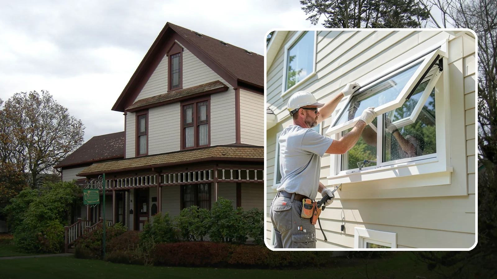 Awning Window Installation in Sumner, Pierce County, WA - Installing top-hinged awning windows that let you ventilate even during a light Pacific Northwest drizzle.