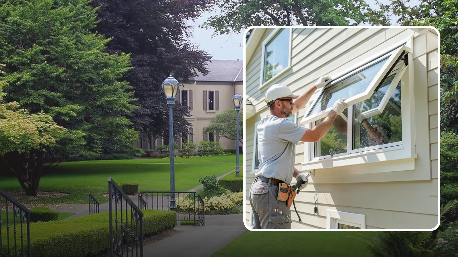 Awning Window Installation in Woodinville, King County, WA - Installing top-hinged awning windows that let you ventilate even during a light Pacific Northwest drizzle.