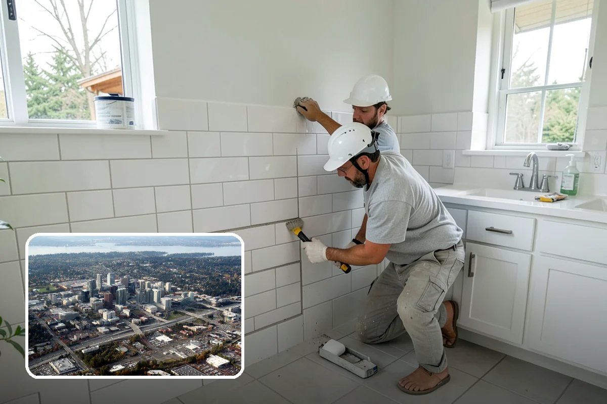 Backsplash Installation in Bellevue, King County, WA - Wall protection against water and grease