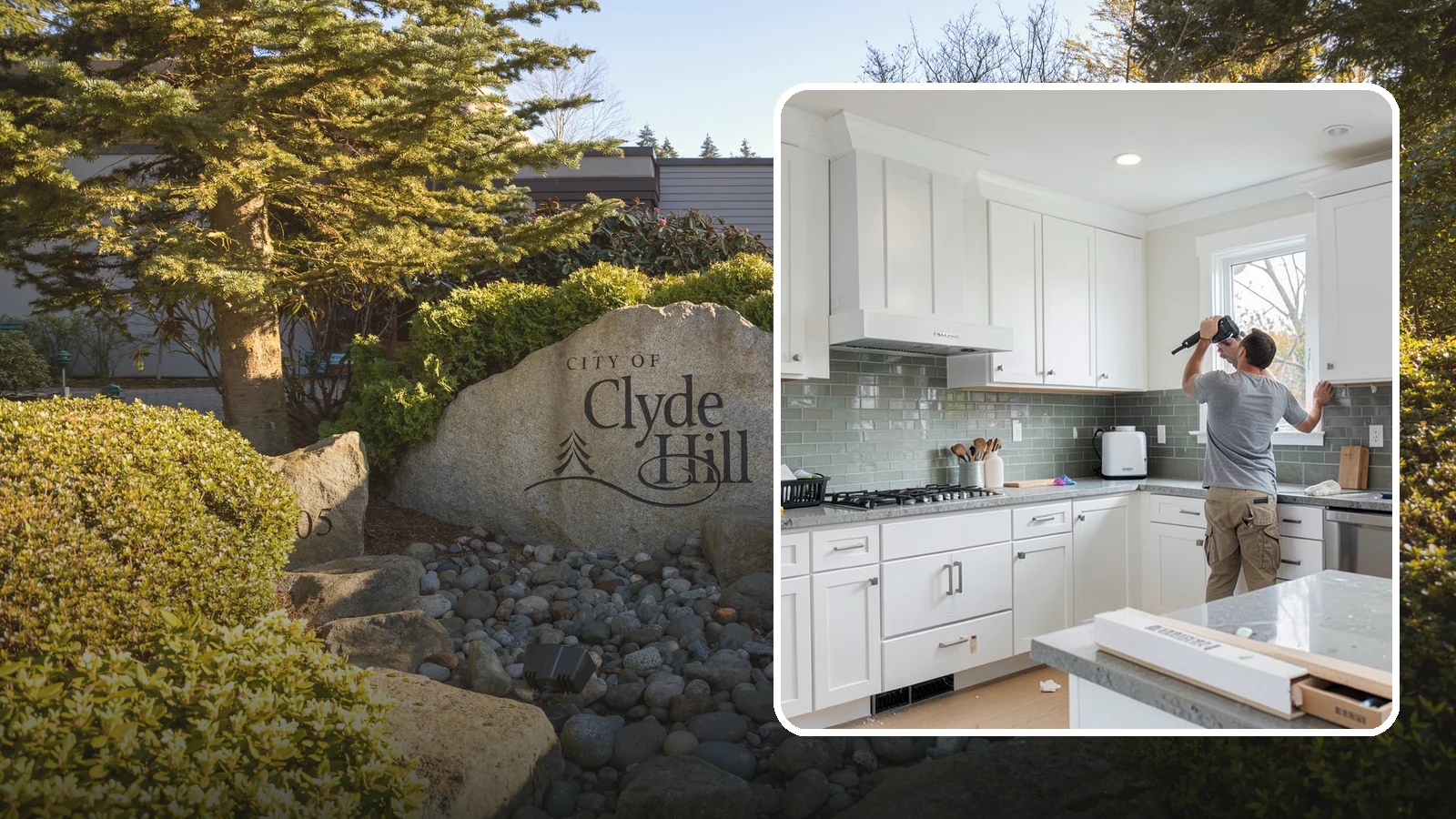 Backsplash Installation in Clyde Hill, King County, WA - Installing a tile or slab backsplash that protects your walls and adds a finished design accent.