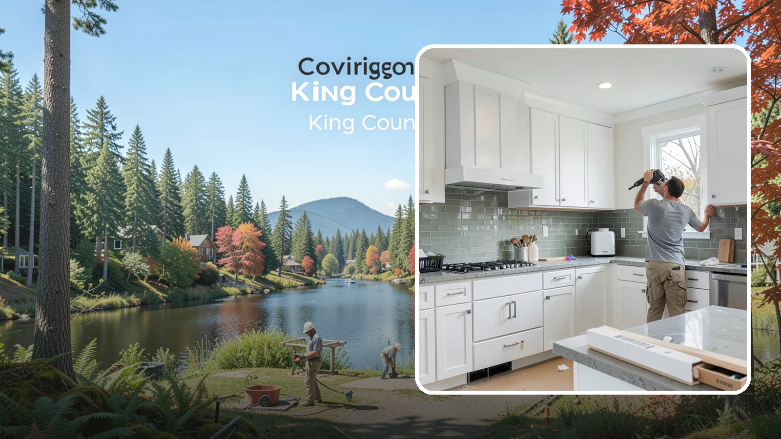 Backsplash Installation in Covington, King County, WA - Installing a tile or slab backsplash that protects your walls and adds a finished design accent.