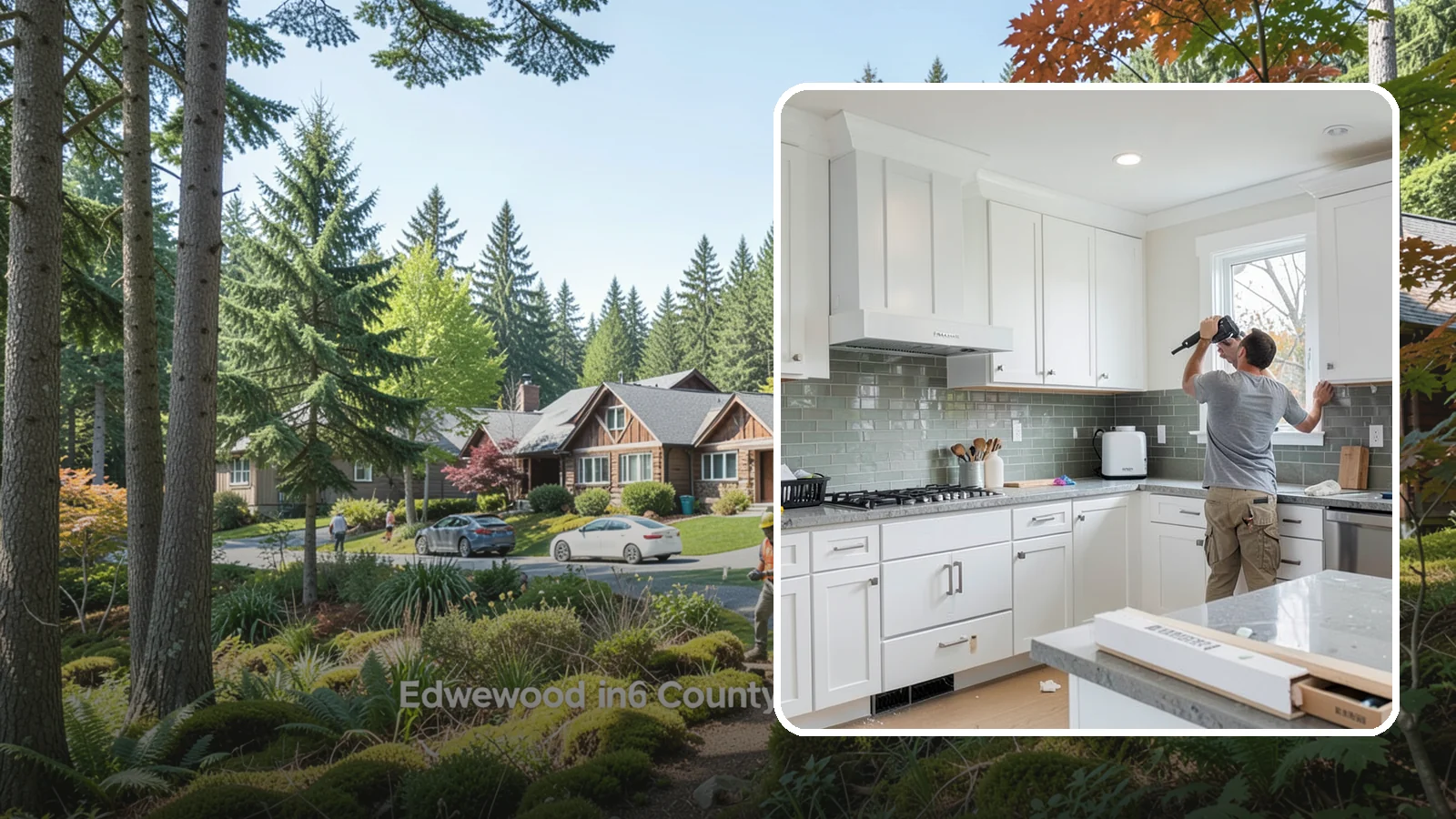 Backsplash Installation in Edgewood, Pierce County, WA - Installing a tile or slab backsplash that protects your walls and adds a finished design accent.