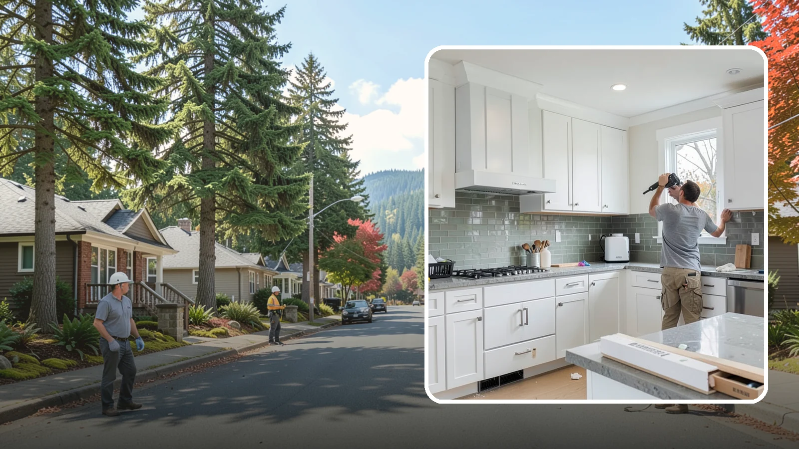 Backsplash Installation in Hunts Point, King County, WA - Installing a tile or slab backsplash that protects your walls and adds a finished design accent.