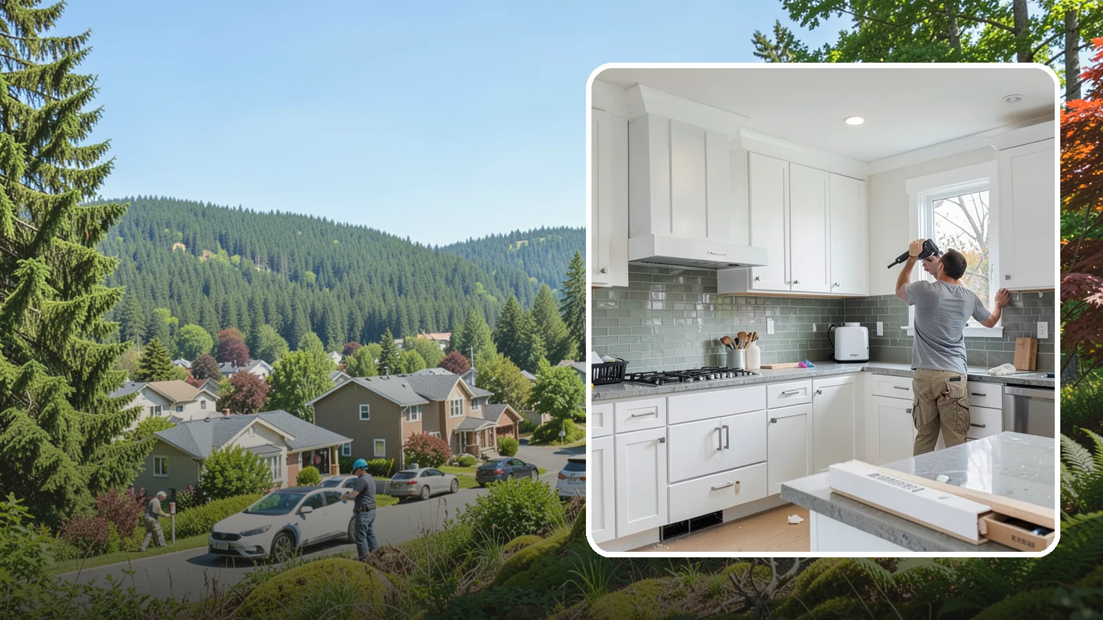 Backsplash Installation in Index, Snohomish County, WA - Installing a tile or slab backsplash that protects your walls and adds a finished design accent.