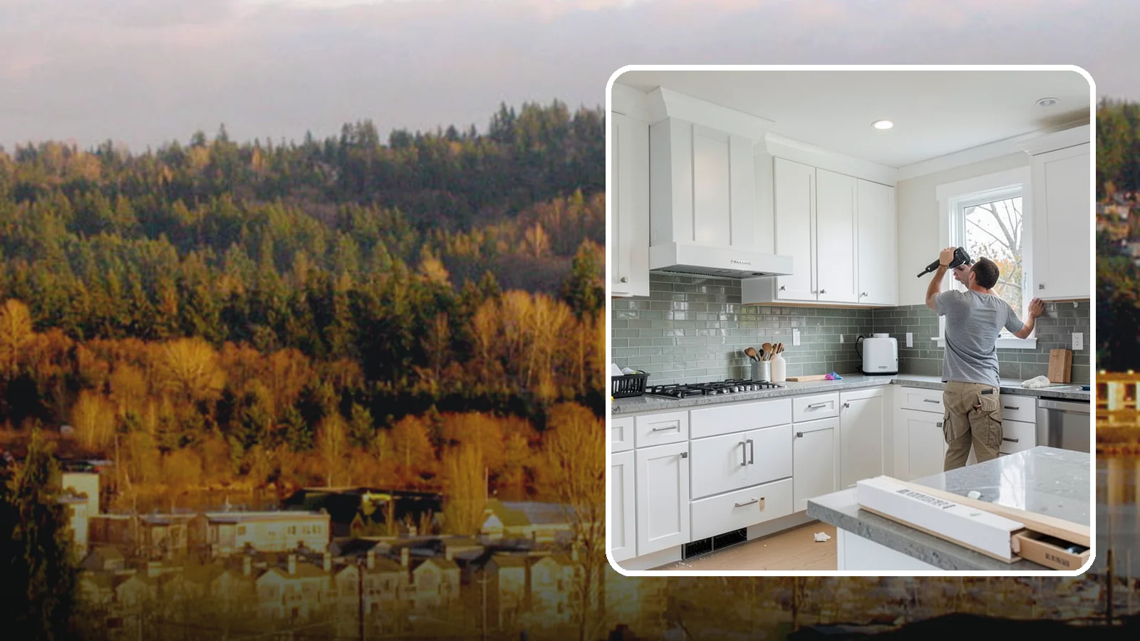 Backsplash Installation in Kenmore, King County, WA - Installing a tile or slab backsplash that protects your walls and adds a finished design accent.