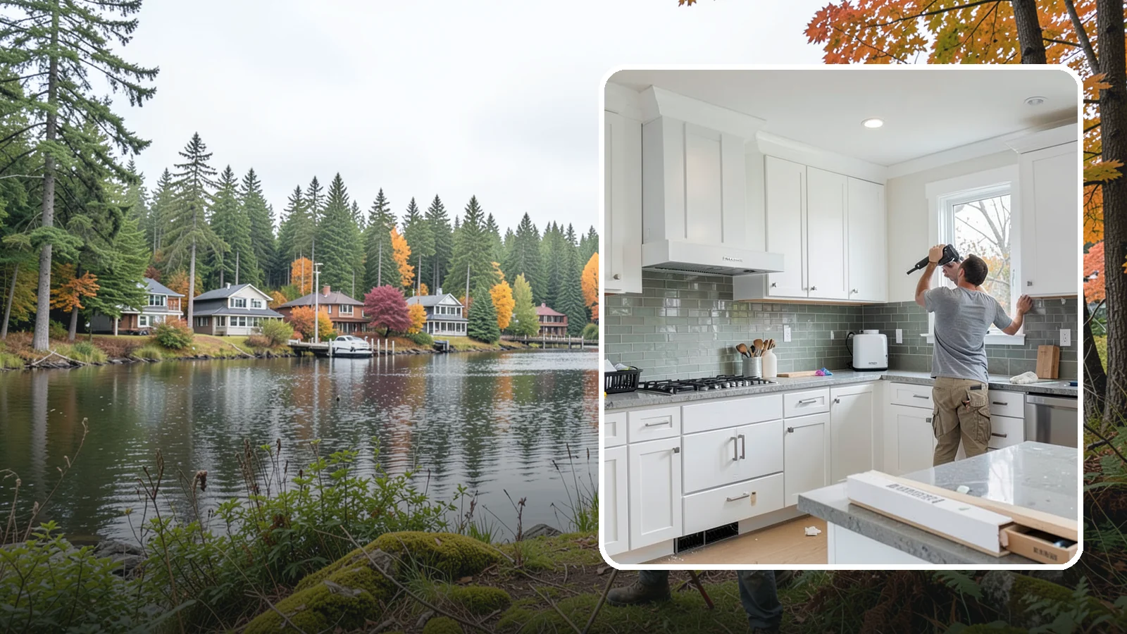 Backsplash Installation in La Conner, Skagit County, WA - Installing a tile or slab backsplash that protects your walls and adds a finished design accent.