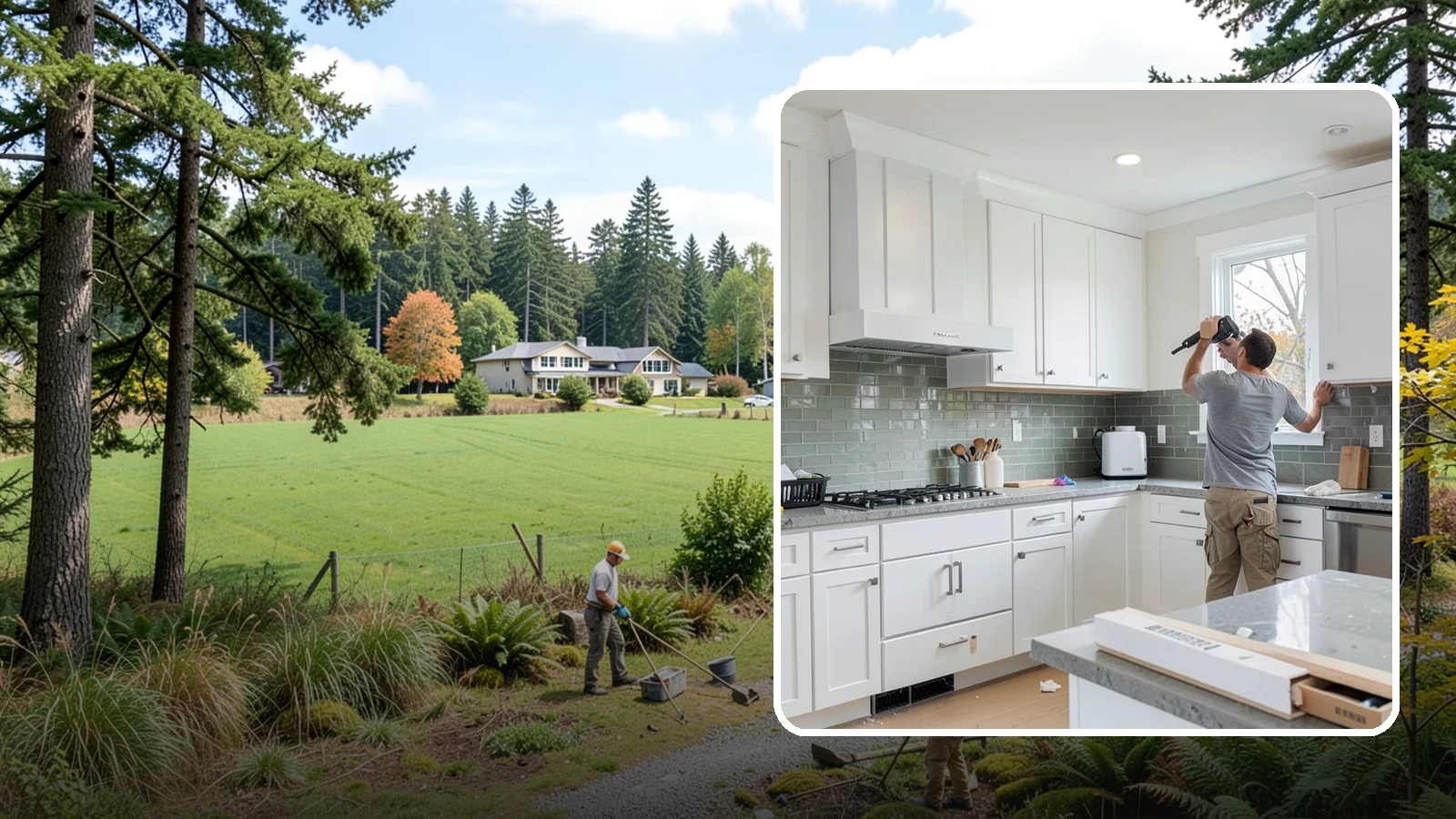 Backsplash Installation in Lyman, Skagit County, WA - Installing a tile or slab backsplash that protects your walls and adds a finished design accent.