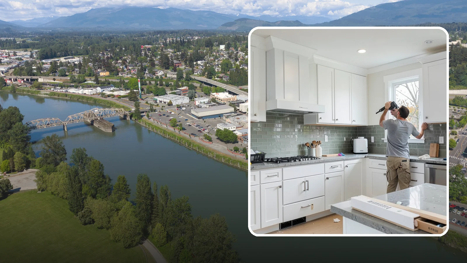 Backsplash Installation in Mount Vernon, Skagit County, WA - Installing a tile or slab backsplash that protects your walls and adds a finished design accent.