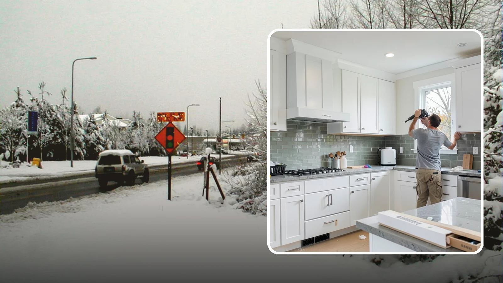 Backsplash Installation in Newcastle, King County, WA - Installing a tile or slab backsplash that protects your walls and adds a finished design accent.