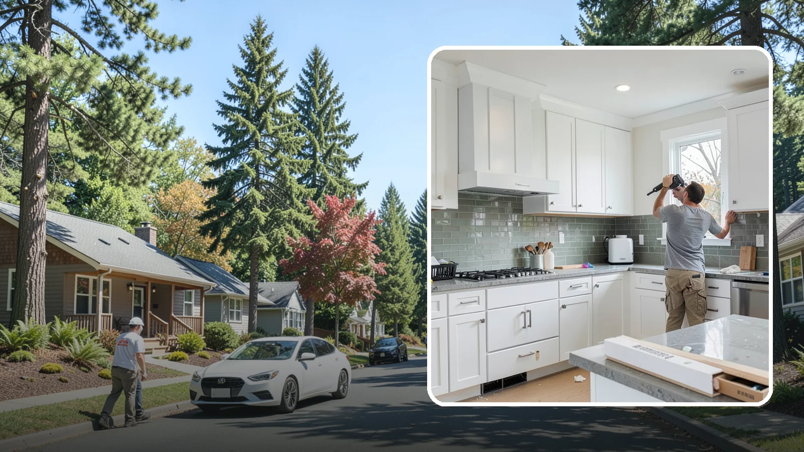 Backsplash Installation in Orting, Pierce County, WA - Installing a tile or slab backsplash that protects your walls and adds a finished design accent.