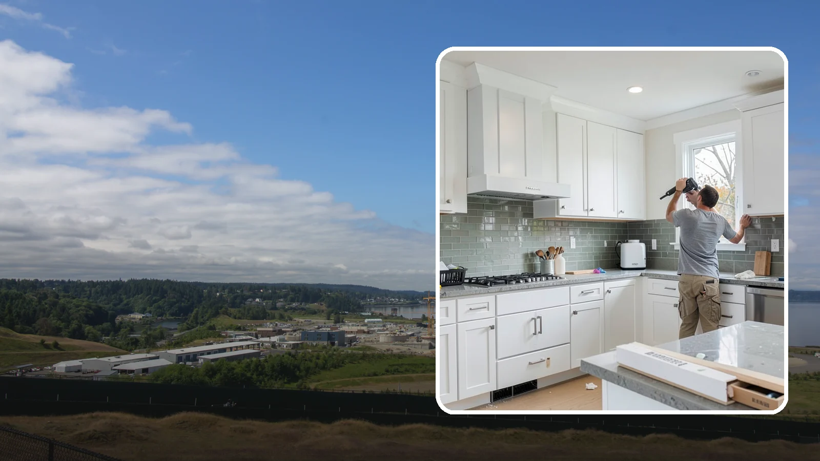 Backsplash Installation in University Place, Pierce County, WA - Installing a tile or slab backsplash that protects your walls and adds a finished design accent.