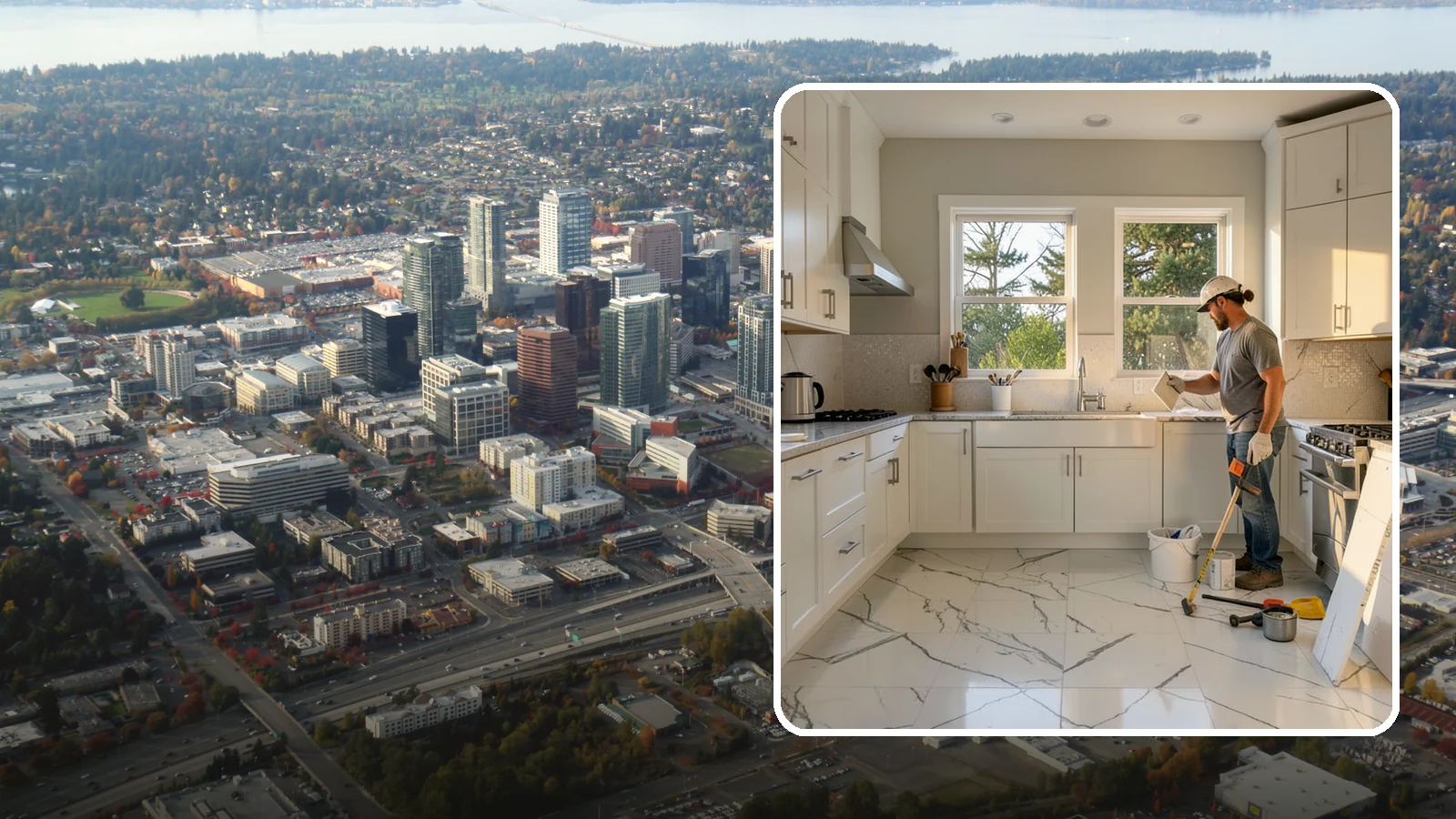 Backsplash Tile Installation in Bellevue, King County, WA - Kitchen and bar backsplash tiling that protects walls while defining your room's style.