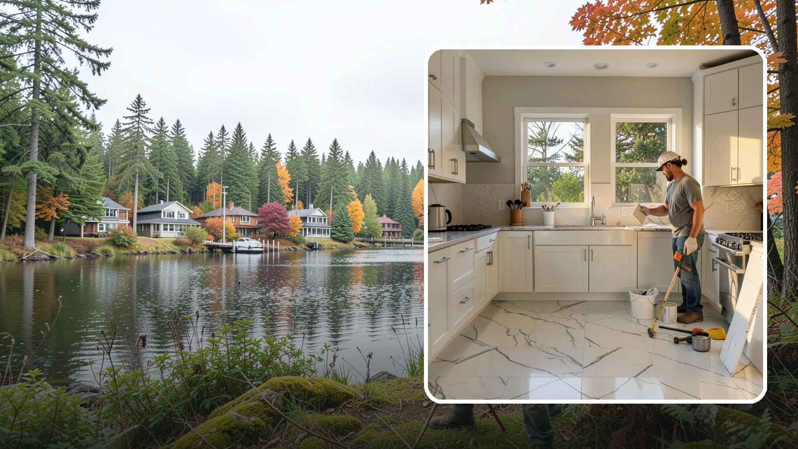 Backsplash Tile Installation in La Conner, Skagit County, WA - Kitchen and bar backsplash tiling that protects walls while defining your room's style.