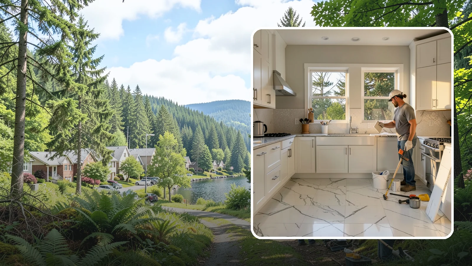 Backsplash Tile Installation in Lake Forest Park, King County, WA - Kitchen and bar backsplash tiling that protects walls while defining your room's style.