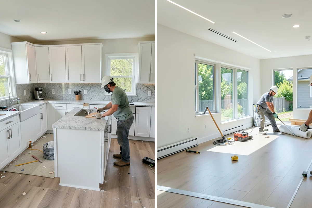 Backsplash Tile Installation in Lake Forest Park, King County, WA - Measure the field and confirm outlet and edge locations