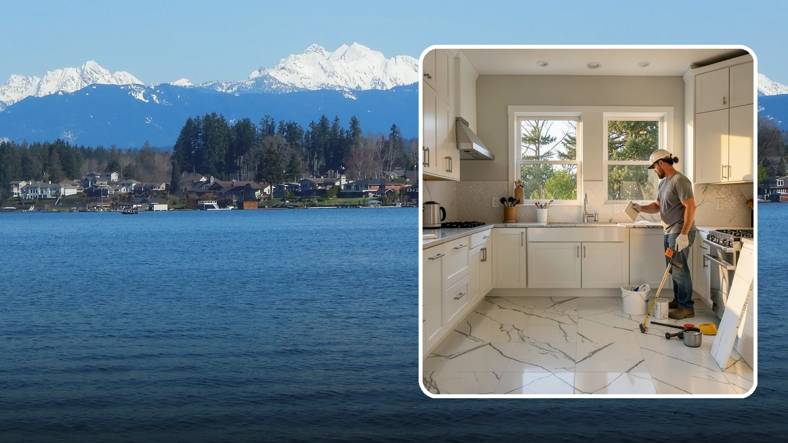 Backsplash Tile Installation in Lake Stevens, Snohomish County, WA - Kitchen and bar backsplash tiling that protects walls while defining your room's style.