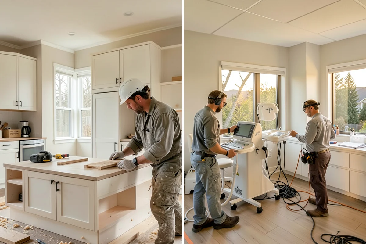 Backsplash Tile Installation in Maple Valley, King County, WA - Measure the field and confirm outlet and edge locations