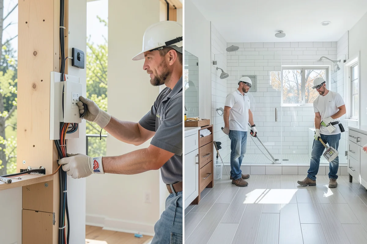 Backsplash Tile Installation in Medina, King County, WA - Measure the field and confirm outlet and edge locations