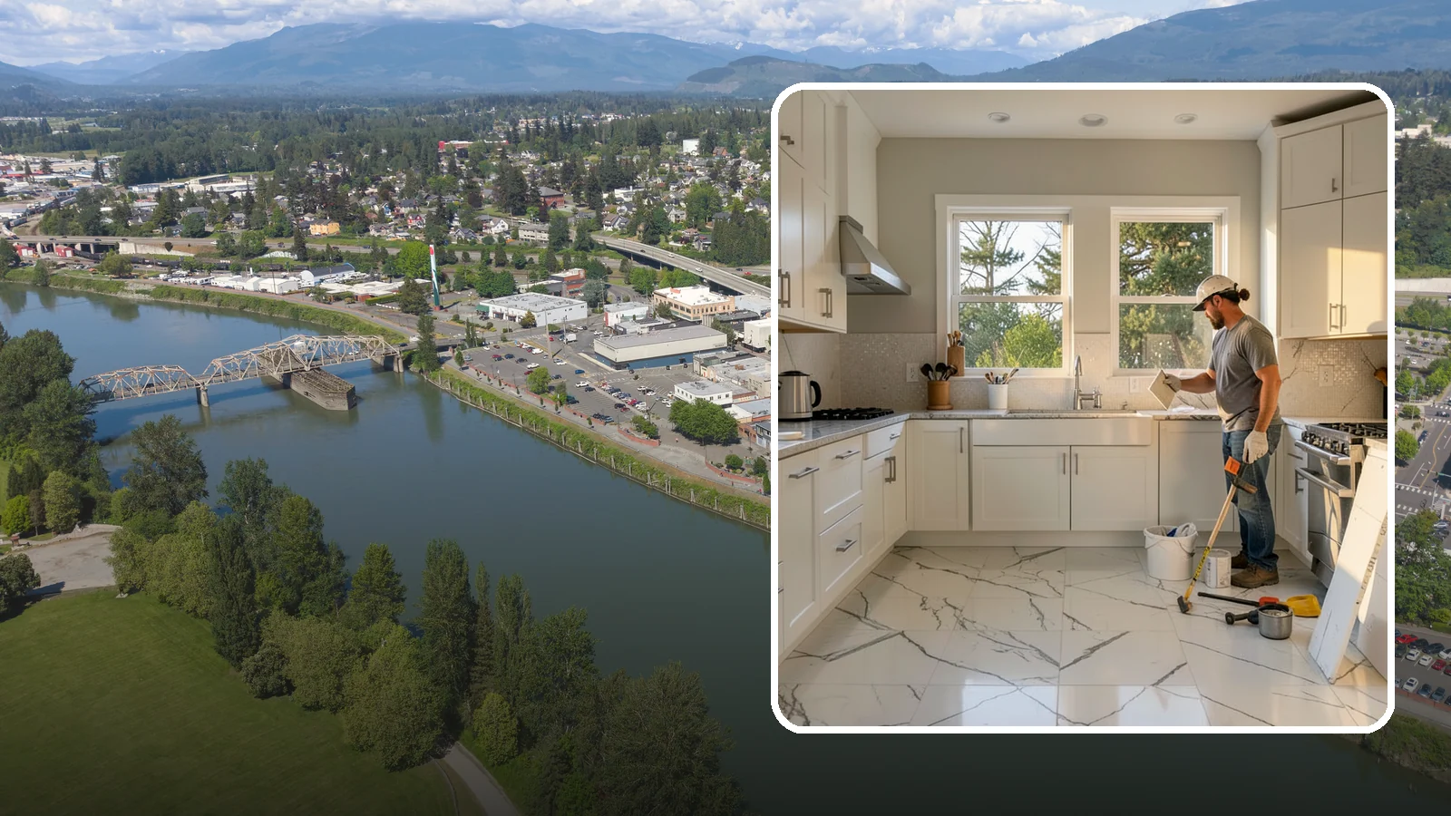 Backsplash Tile Installation in Mount Vernon, Skagit County, WA - Kitchen and bar backsplash tiling that protects walls while defining your room's style.