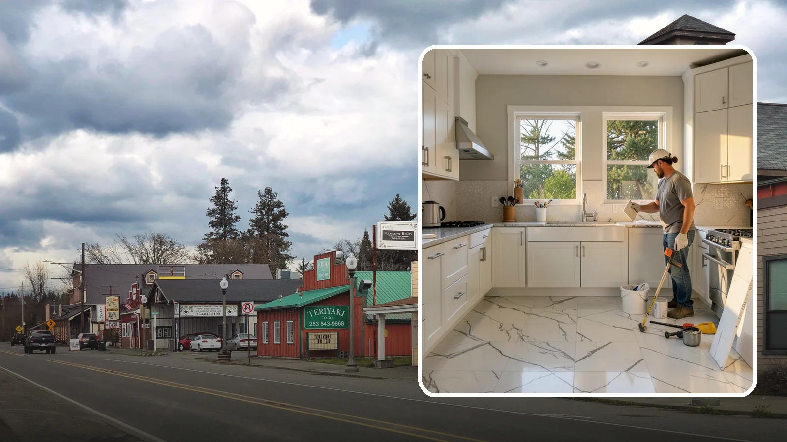 Backsplash Tile Installation in Roy, Pierce County, WA - Kitchen and bar backsplash tiling that protects walls while defining your room's style.