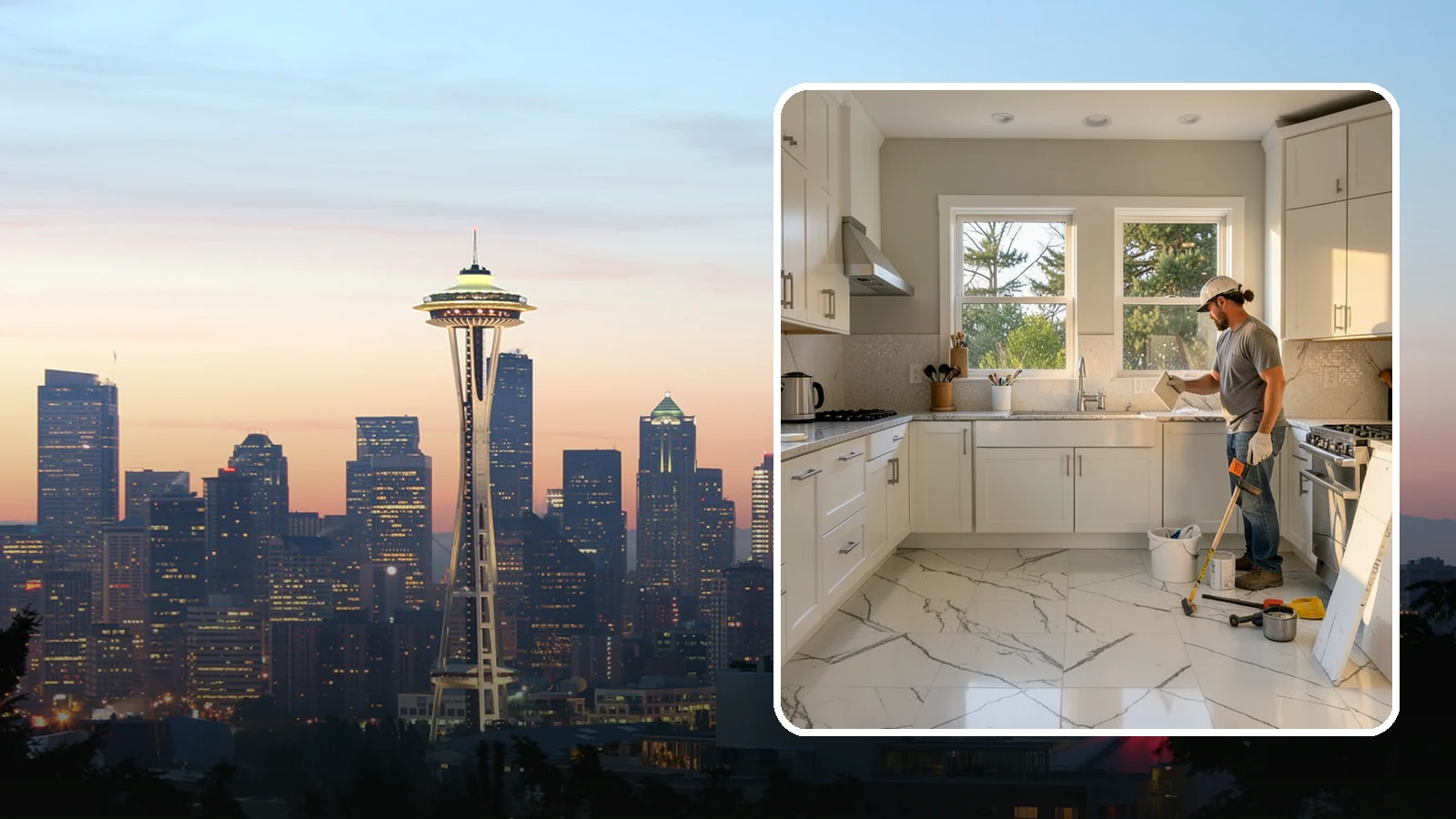 Backsplash Tile Installation in Seattle, King County, WA - Kitchen and bar backsplash tiling that protects walls while defining your room's style.